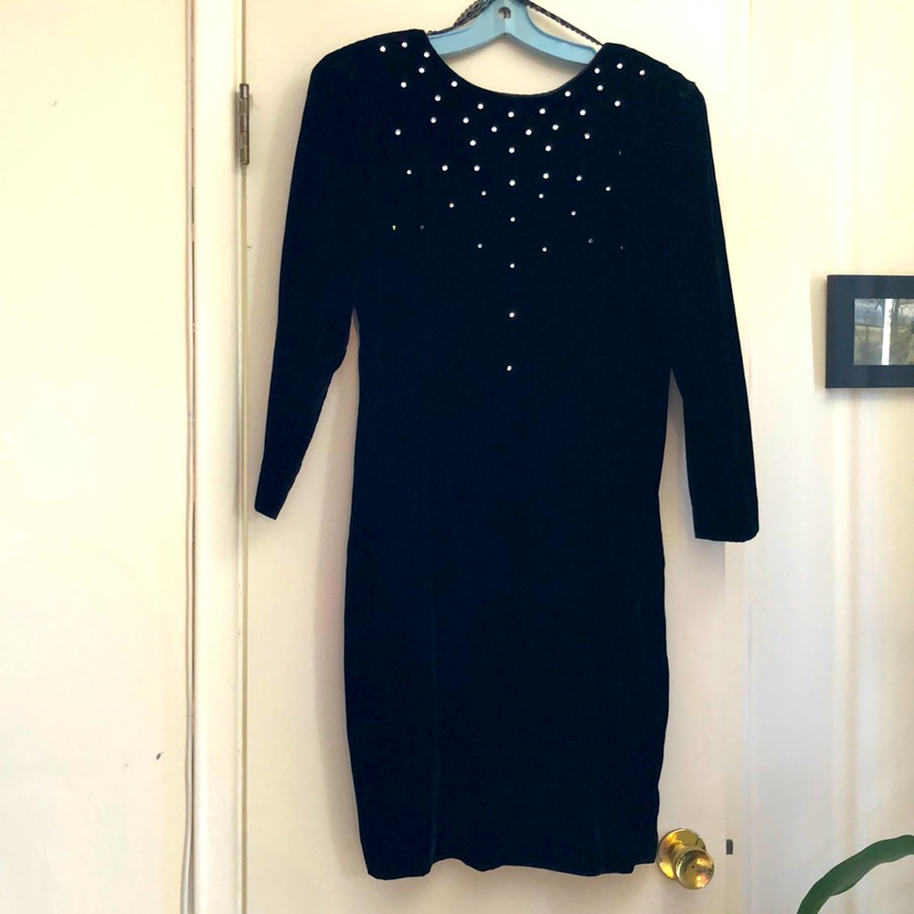 Velvet evening dress